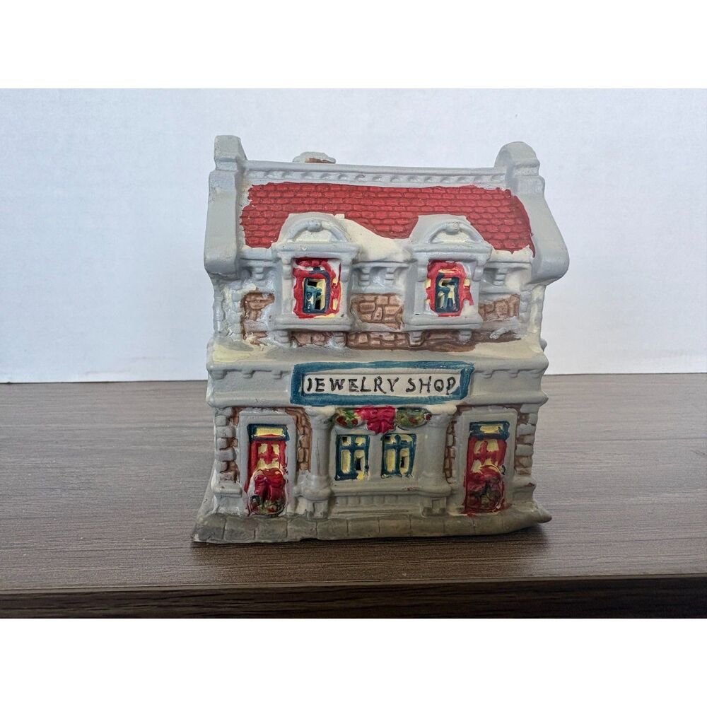 Greenbrier International Jewelry Shop Christmas Village Mini Ceramic Building